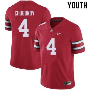 Youth Ohio State Buckeyes #4 Chris Chugunov Red Nike NCAA College Football Jersey Supply SJO5044BJ
